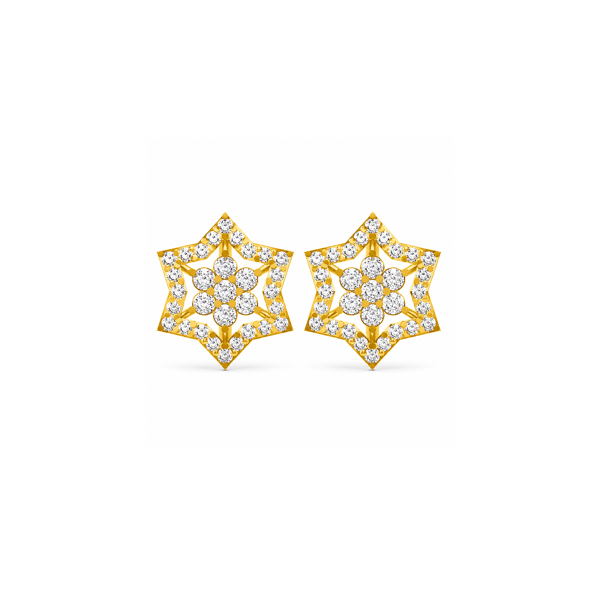 Designer Floral Star Earrings for Women